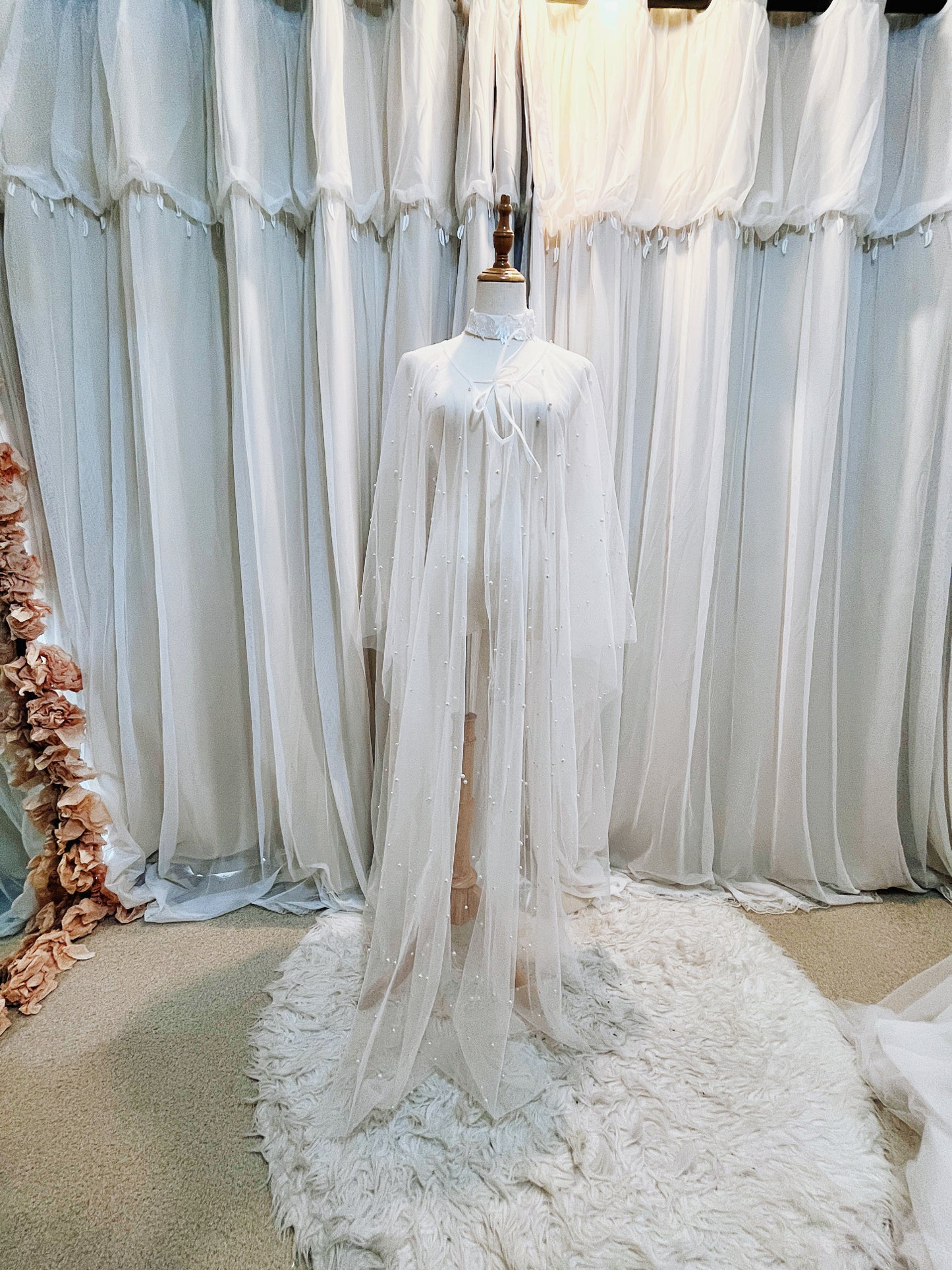 Pearl-embellished Shawl