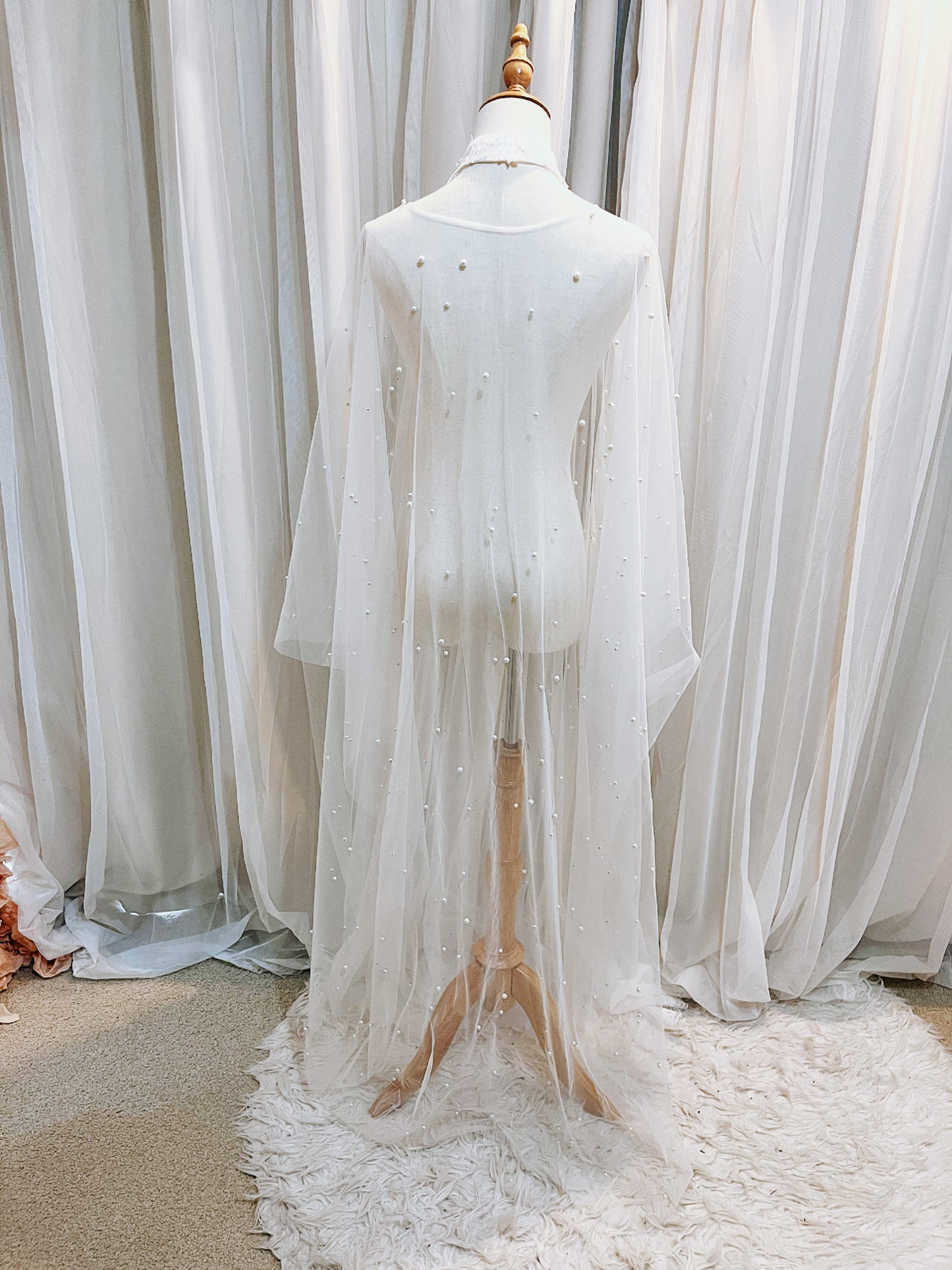 Pearl-embellished Shawl