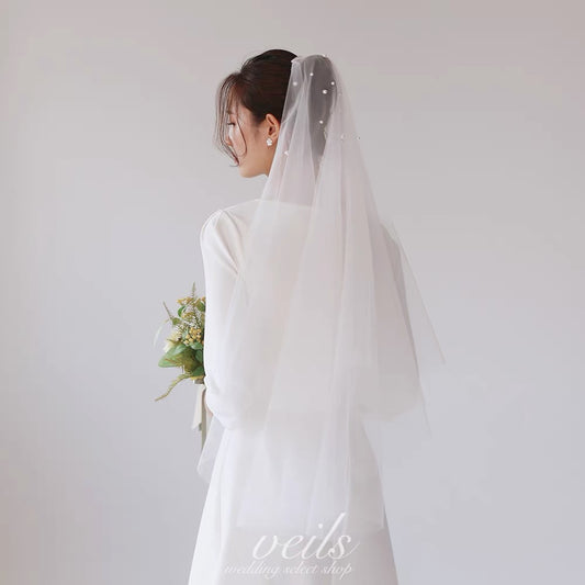 Pearls Veil(with comb)