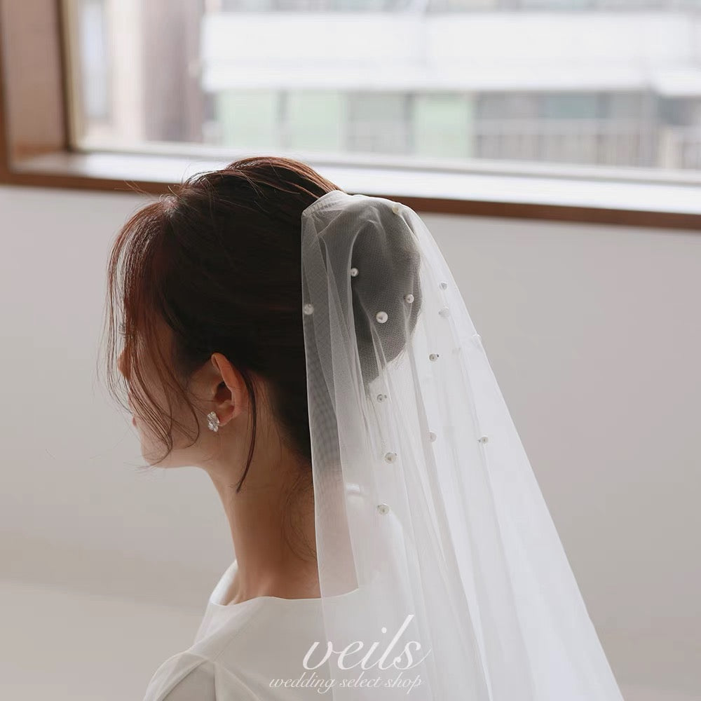 Pearls Veil(with comb)