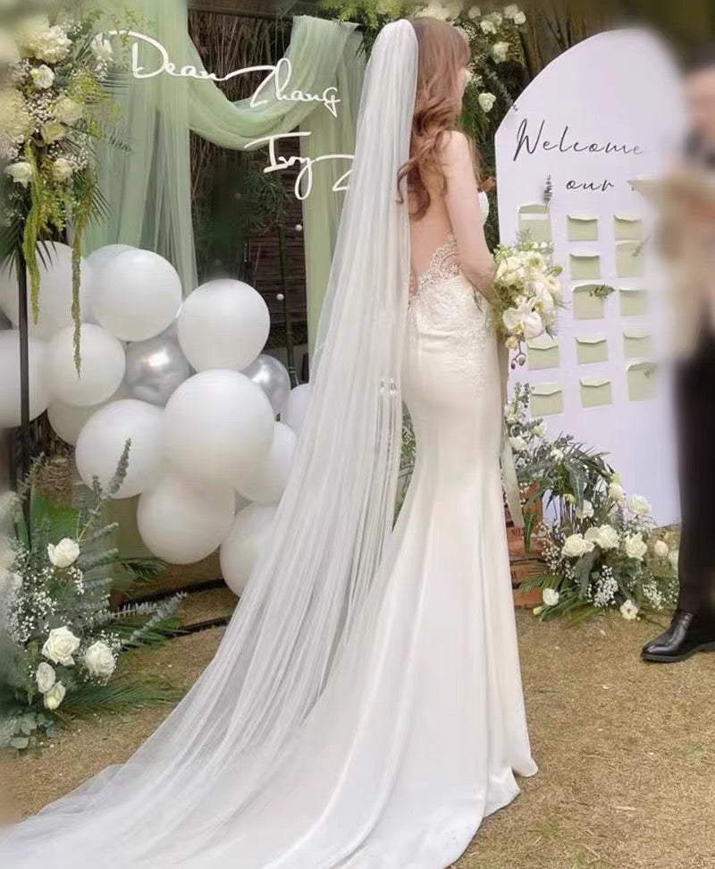 Plain Veil (with comb)