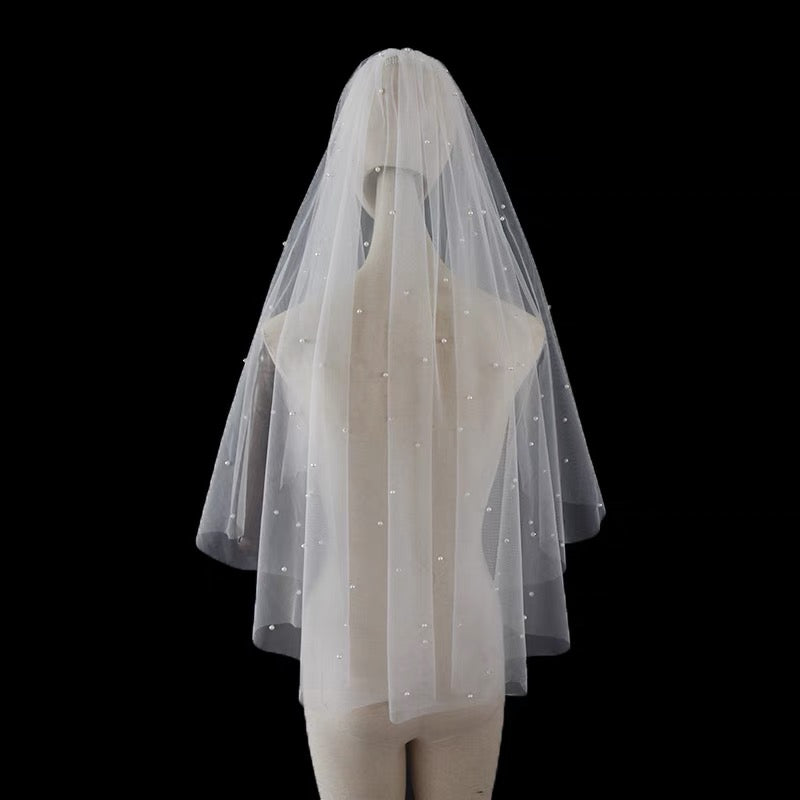 Pearls Veil (with comb)